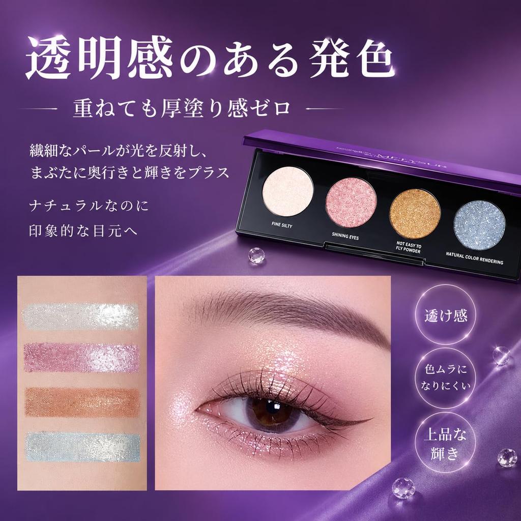 Eyeshadow and color Perfect for creating a and Brown and pink Easy to use for Rich in Ideal for everyday Gift T03 Sunset Peach 4-Color Palette