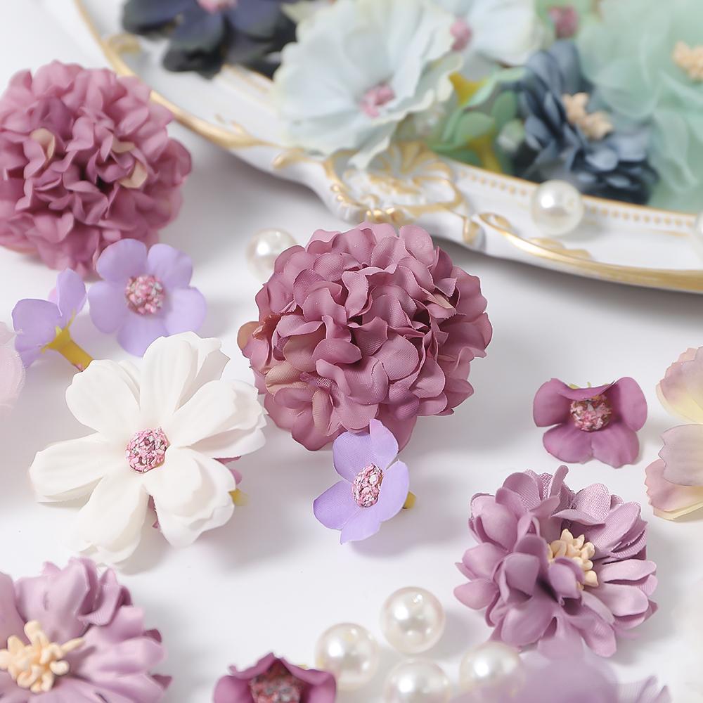 Mehrfarbige Gemischte Künstliche Blumen Seiden-Falsche Blumen Für Heimdekoration Hochzeitsdekoration DIY Bastelblumenwand Zubehör