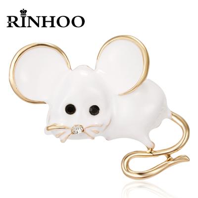 Rinhoo Rats Enamel Pins Creative Mouse Brooch Animal Mice Badge Bag Shirt Lapel Pin Buckle Simple Party Jewelry Gift for Friends