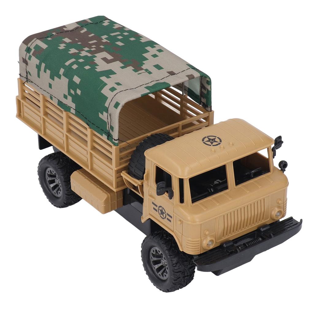 RC Military Truck 4 Channel Detachable Tent Remote Control Vehicle Military Truck with Light for Over 6 Years Old Kids