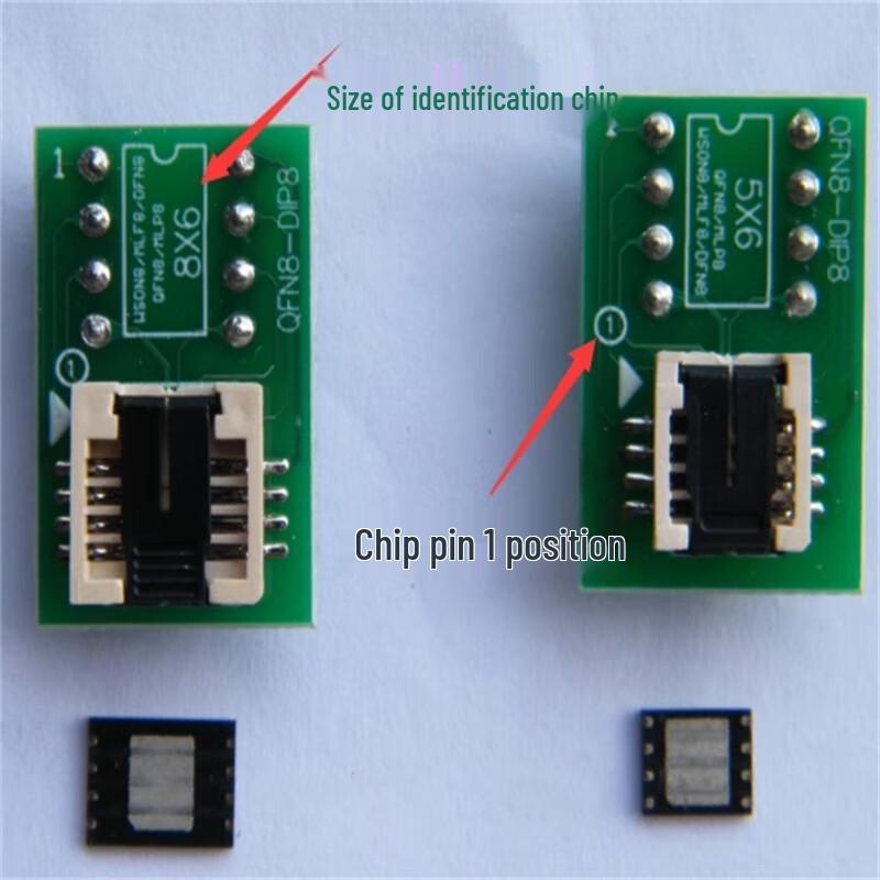 Flip-Top QFN8/DFN8 to DIP8 SPI NAND Flash Programming Adapter