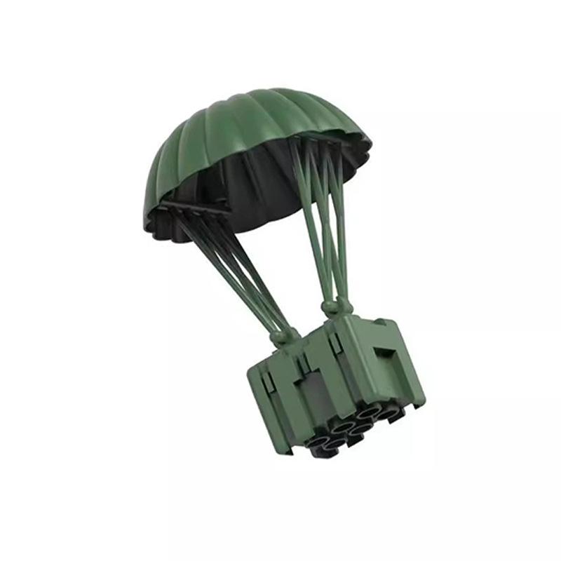 

Костюм десантного армейского зеленого цвета, цвет земли, можно установить парашютную сцену со строительным блоком