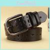 Fashionable Leather Waist Belt Hollow Pattern Metal Pin Closure Casual Outfits