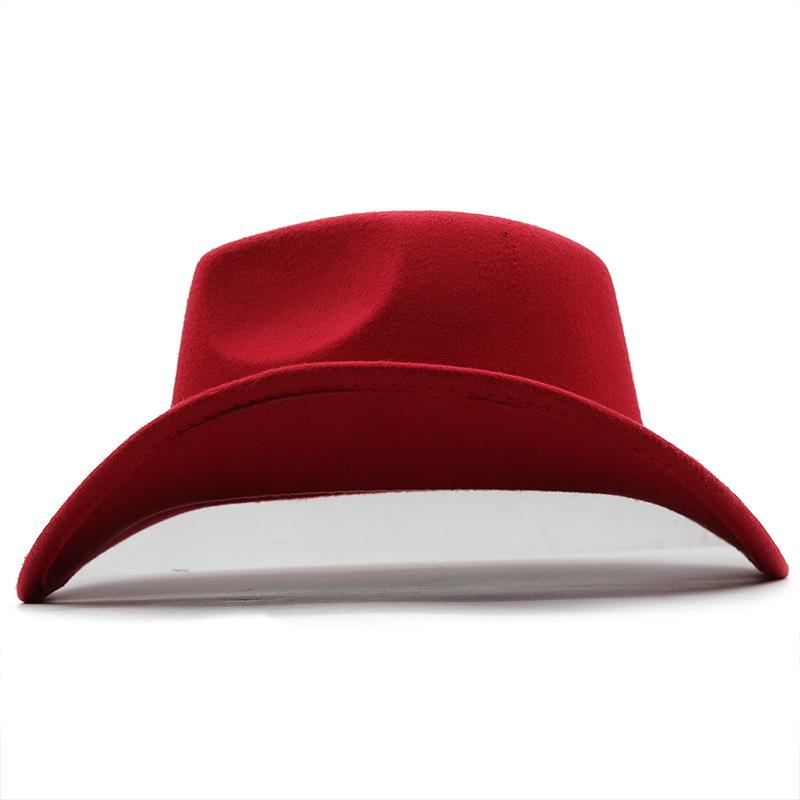 Unisex Adults Woolen Western Cowboy Hat