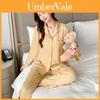 Ladies Ice Silk Long Sleeve Pajama Set With Embossed Check Pattern For Home Comfort