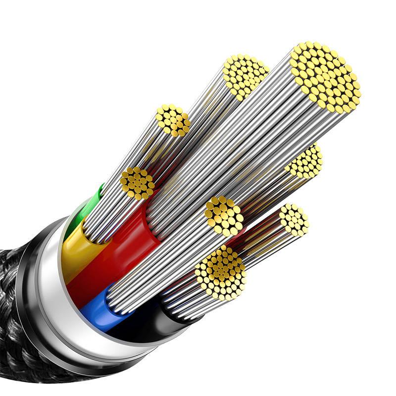 Kabel Usb-C Do Usb-C Baseus Tungsten Gold 240W 3M (Czarny)
