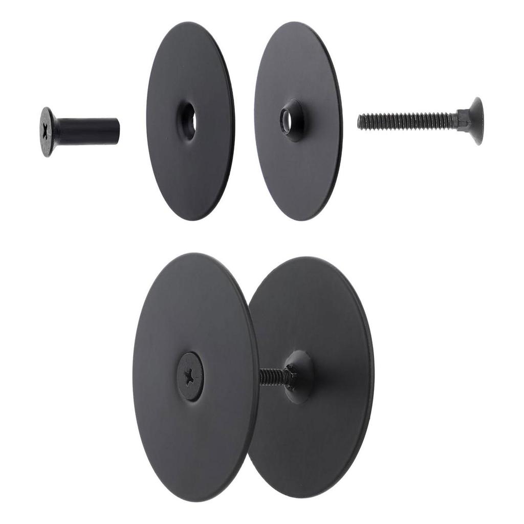 Steel Door Hole Filler Plate with Screw for Cabinet Bedroom Sliding Door Accessory Home Commercial