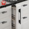 KAK Black Kitchen Handle Fashion Aluminium Alloy Cupboard Door Pulls Wardrobe Cabinet Handle Long Furniture Handle Hardware