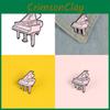 Creative Cartoon Pink Piano Brooch Charming Alloy Pin For Unique Fashion Accessories