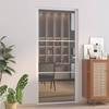 Interior Door 93x201.5 cm White Tempered Glass and Aluminum