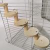 Yousheng 1 Set Hamster Ladder High Stability Detachable Solid Climbing Stairs Birds Parrot Exercise Perches Stand for Home Use