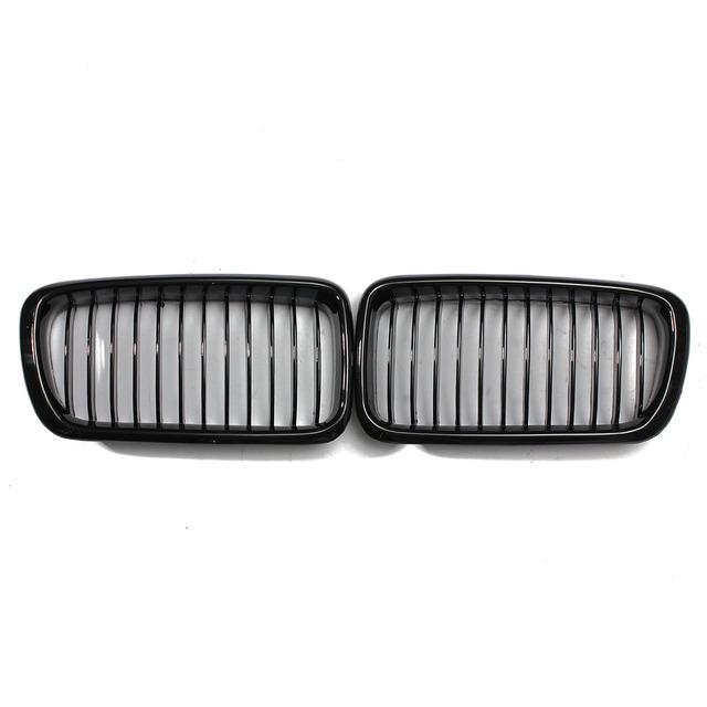 Lesklá čierna predná športová mriežka chladiča oblička E38 Pre BMW E38 740i 740iL 750iL 4-dverové 1999-2001 Predná náhradná mriežka chladiča oblička na kapote