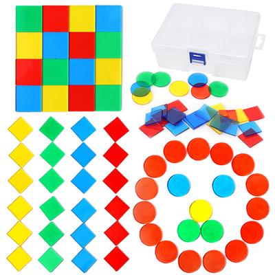Montessori Skaičiuoklė Matematinis Žaislas Skaidrios Spalvingos Kvadratinės Lakštinės Plytelės Mozaika Moneta Bingo Žetonas Aukštos Kokybės Mokymo Priemonė Medžiaga
