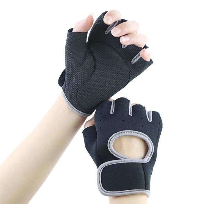 Anti-slip Gym Sports Gloves Kids Sports Gloves Fitness Gloves One size чёрный