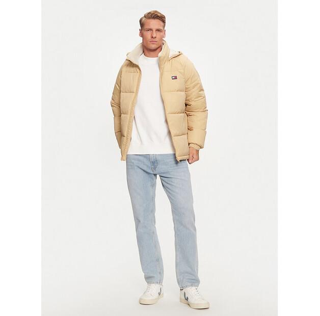 Зимняя куртка Tommy Jeans DM0DM20003 бежевого цвета, свободный крой