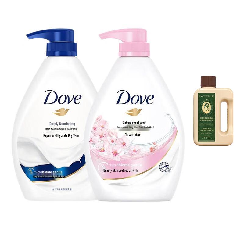 Dove Cherry Blossom & Deep Nourishment Body Wash Twin Pack