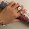 Elegant Korean Inspired 925 Silver Moebius Twisted Abstract Ring For Gift Giving