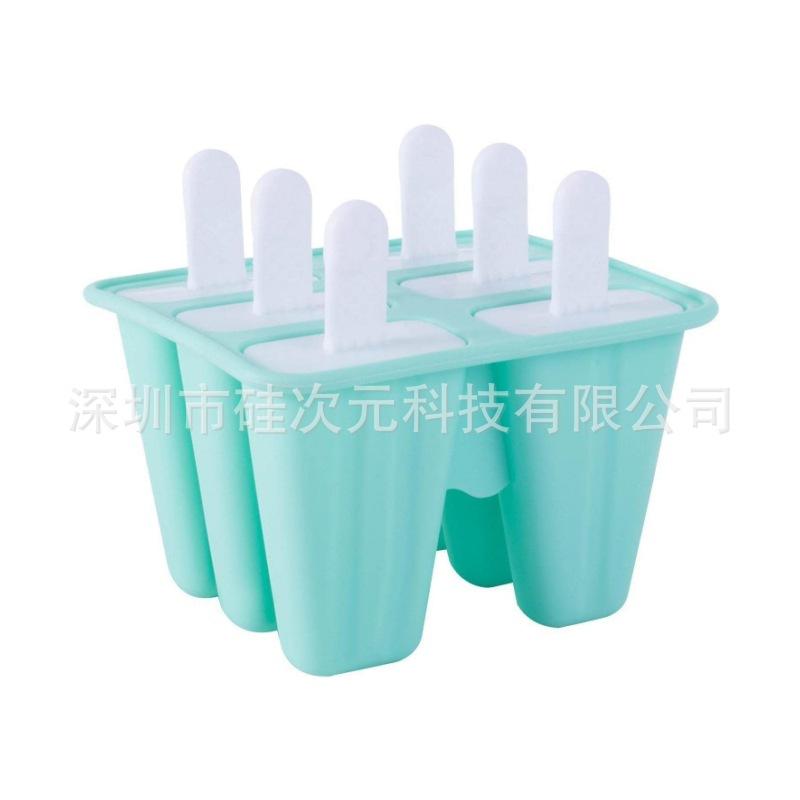 

Silicone Ice Pop Molds Set of 6 with Removable Sticks for Homemade Frozen Treats Reusable Flexible Ice Cube Trays for Kitchen Use one size