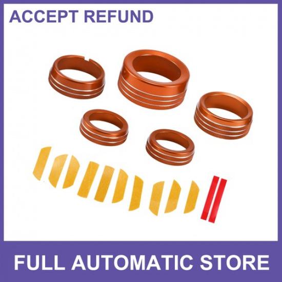 AC Gear Shift Headlight Media Knob Cover FIVE  for Dodge for RAM 2013-2017