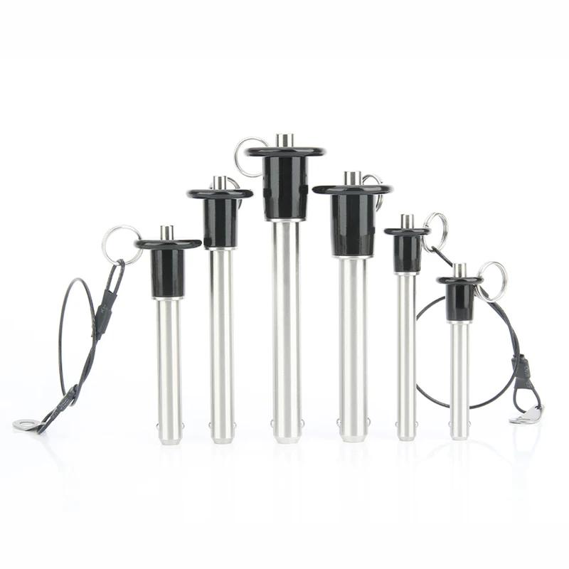 3/16" 1/4" 5/16" 3/8" 7/16" 1/2" 9/16" 5/8" 3/4" 7/8" 1" Dia Inch Size Quick Release Ball Lock Pin Stainless Steel Dowel Pin