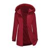 Women’s Parka Coats Faux Fur Hooded Fleece Lining Zipper Warm Cotton Jackets Mid-length Puff Outerwear Winter Clothes