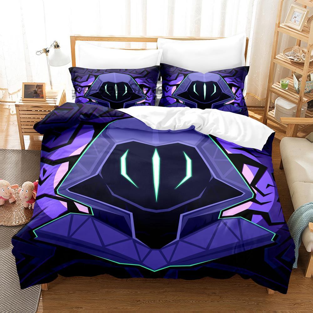Spill VALORANT Omen Sengetøy Sett Enkelt Twin Full Queen King Size Sengesett Voksen Barn Soverom Dynetrekk Sett Anime Laken Sett