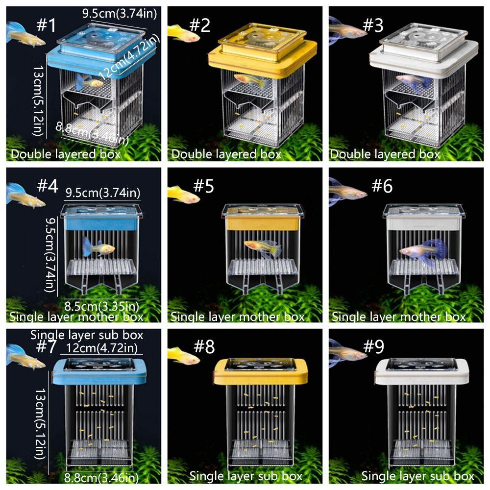 Detachable Guppy Breeder Box Transparent Fish Tank Divider Floating Hatching Box  Fish Breeding