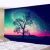 Home Decor Forest Night Ceiling Forest Tapestry Wall Hanging Psychedelic Tree and Moon Fabric Tapestry Tapiz