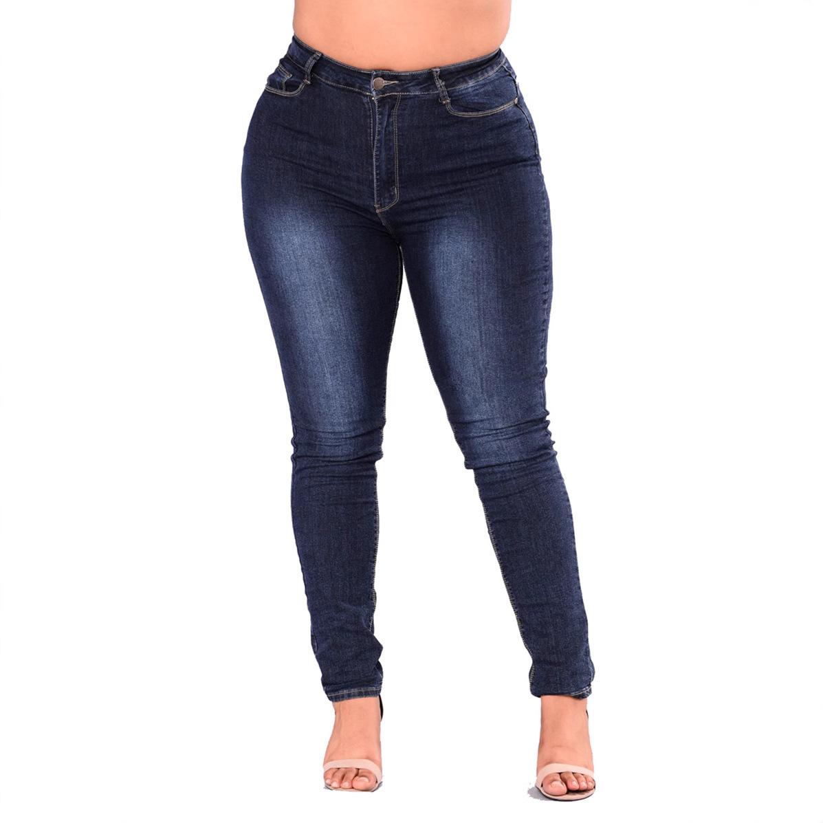 Plus Size High-Waisted Stretch Skinny Jeans for Women 5XL