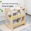 Solid Wood Multi-Layer Pet Bunk Bed: Cat Nest & Small Dog Hammock