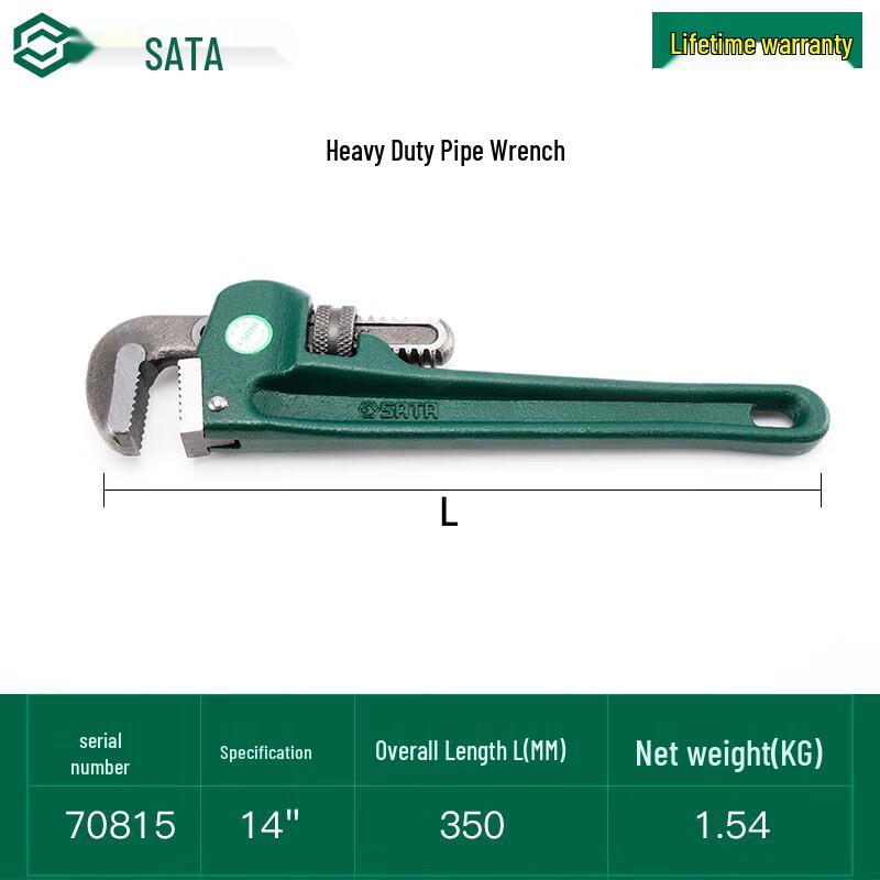 SATA Heavy Duty Pipe Wrench