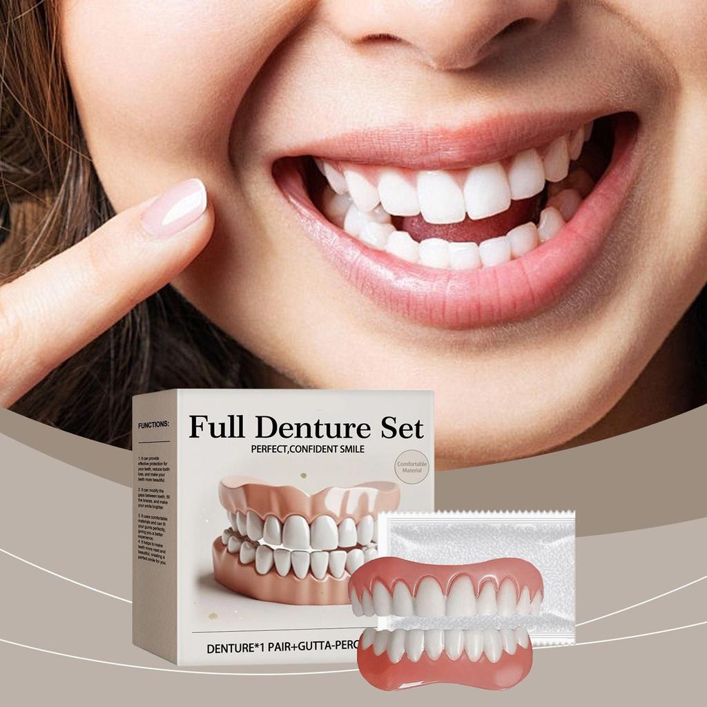 Denture Modification Kit for Women and Men User Friendly Natural Safe Professional Denture False Teeth Easy To Modify Teeth Gaps