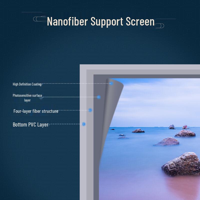 PInYUE H5 Portable Projector Screen with Floor Stand