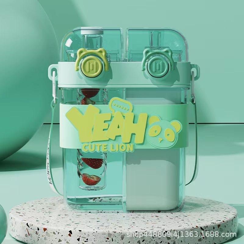 Compartment large-capacity double drinking cup children s water cup