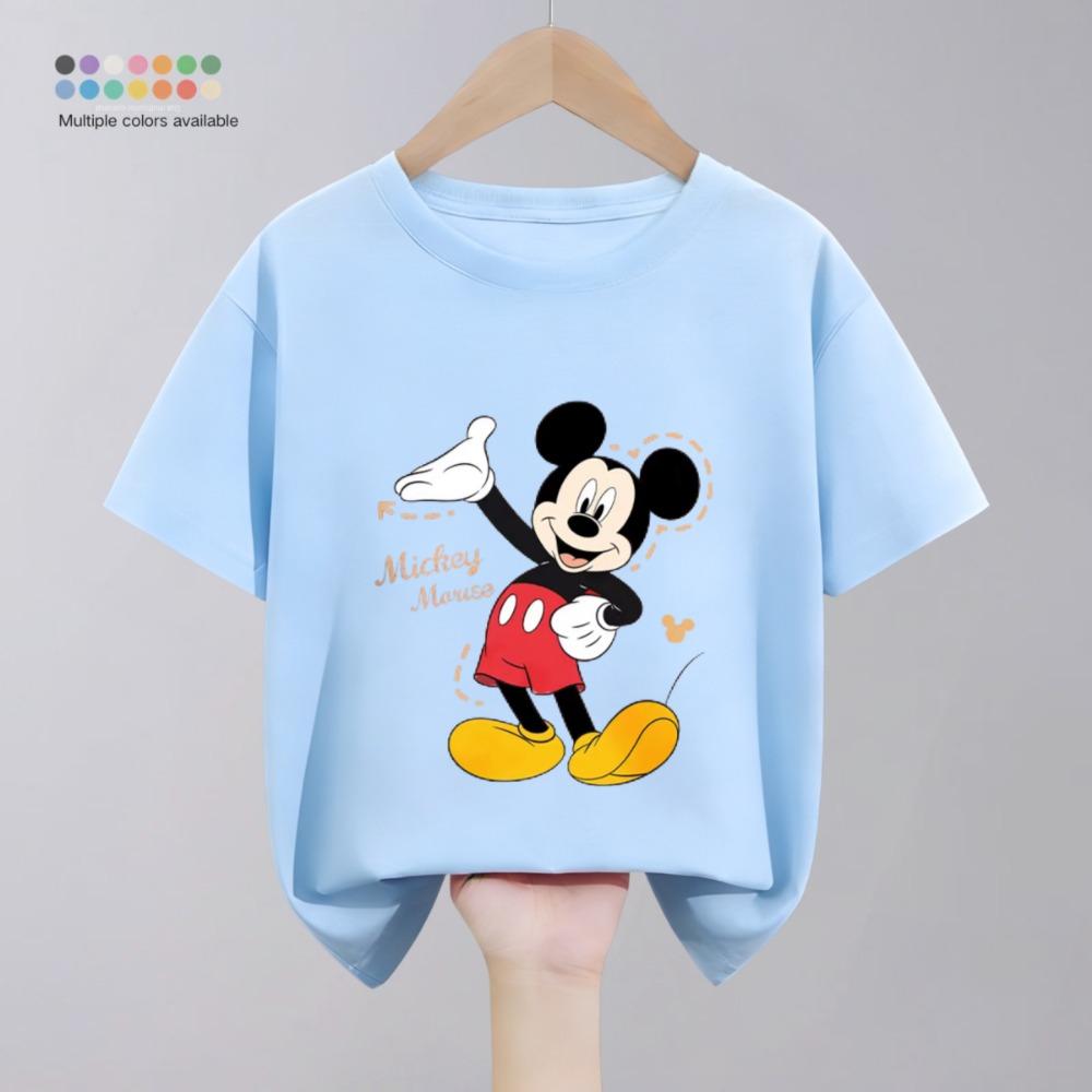 Simple printed Mickey short sleeved T-shirt for summer children's clothing