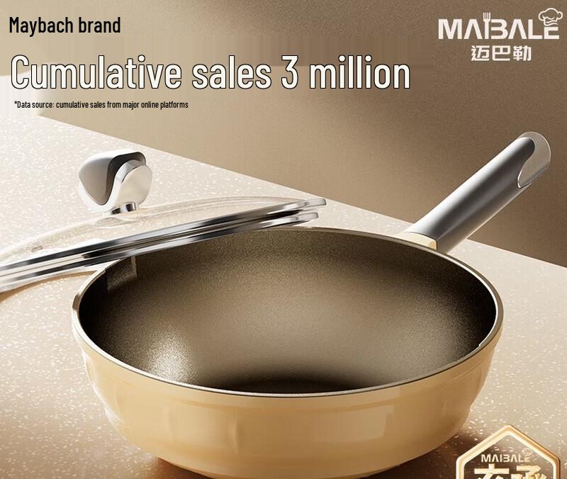 Maibale Titanium Rock Cast Non-stick Wok