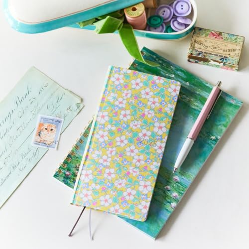 Hobonichi Techo 2025 weeks LIBERTY FABRICS/Paysanne Blossom Empezando en enero Cuaderno Semanal Semanal Izquierdo Delgado Vertical