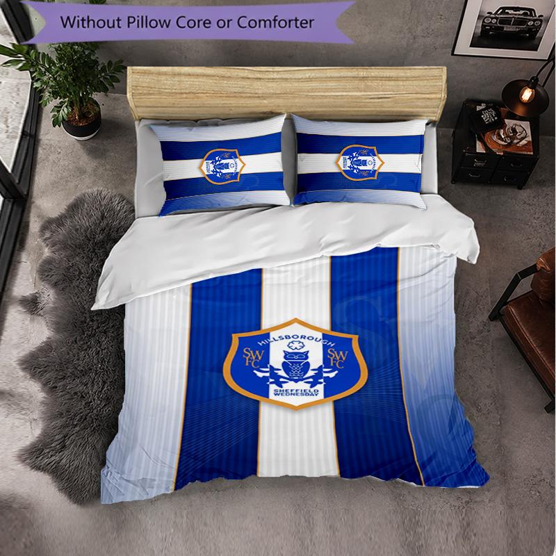 Biancheria da Letto a Tema Sheffield Wednesday Set 3 Pezzi Copripiumino Biancheria da Letto Decorativa Per Camera Adolescenti Decorazione Casa