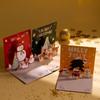 Thank You Merry Christmas 3D Cards Handwriting New Year Greeting Cards  Christmas Decoration