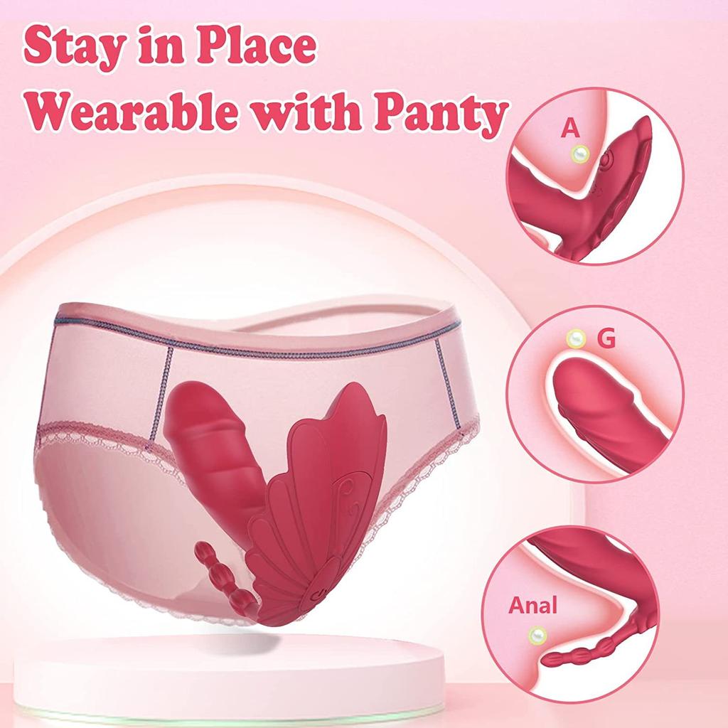 Wearable G Spot Dildo Vibrator Long Distance App Remote Control Panty Butterfly 9 Vibrating Mode Female Adult Sex Toys for Women