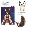 Rail Honkai Star Tingyun Cosplay Plush Fox Ear Headband Furry Tail Accessories