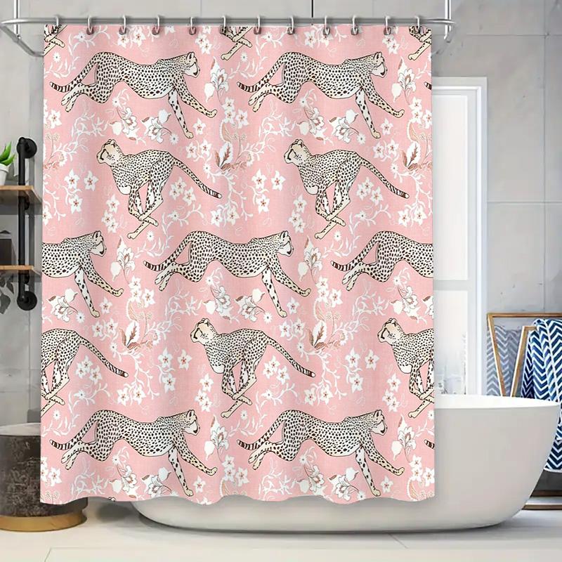 

Chita Animal Shower Curtain Wildcat Jungle Bathroom Decor Nature Wildlife Pattern Washable Fabric W60H190(CM)-1 Pcs