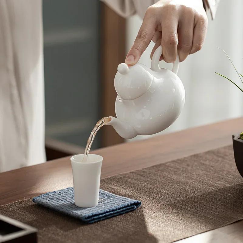 Style Pear Shape Ceramics Teapots Home Drinkware Filter Porcelain Tea Pot Teaware 150ml Handmade Tea Set Beauty Kettle