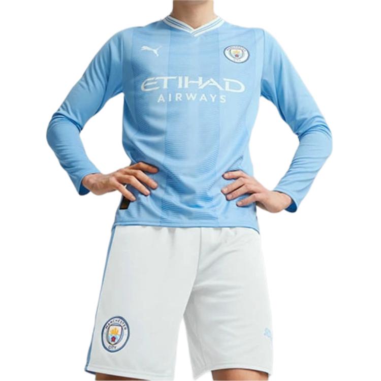 PUMA Manchester City Home Jersey Collection Soccer Jerseys Men's Blue Moderate Straight Fit 770439-01