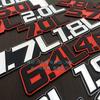 Car displacement tail label 1.8L2.3L2.4L3.0L4.0L5.7L metal displacement car sticker, body sticker