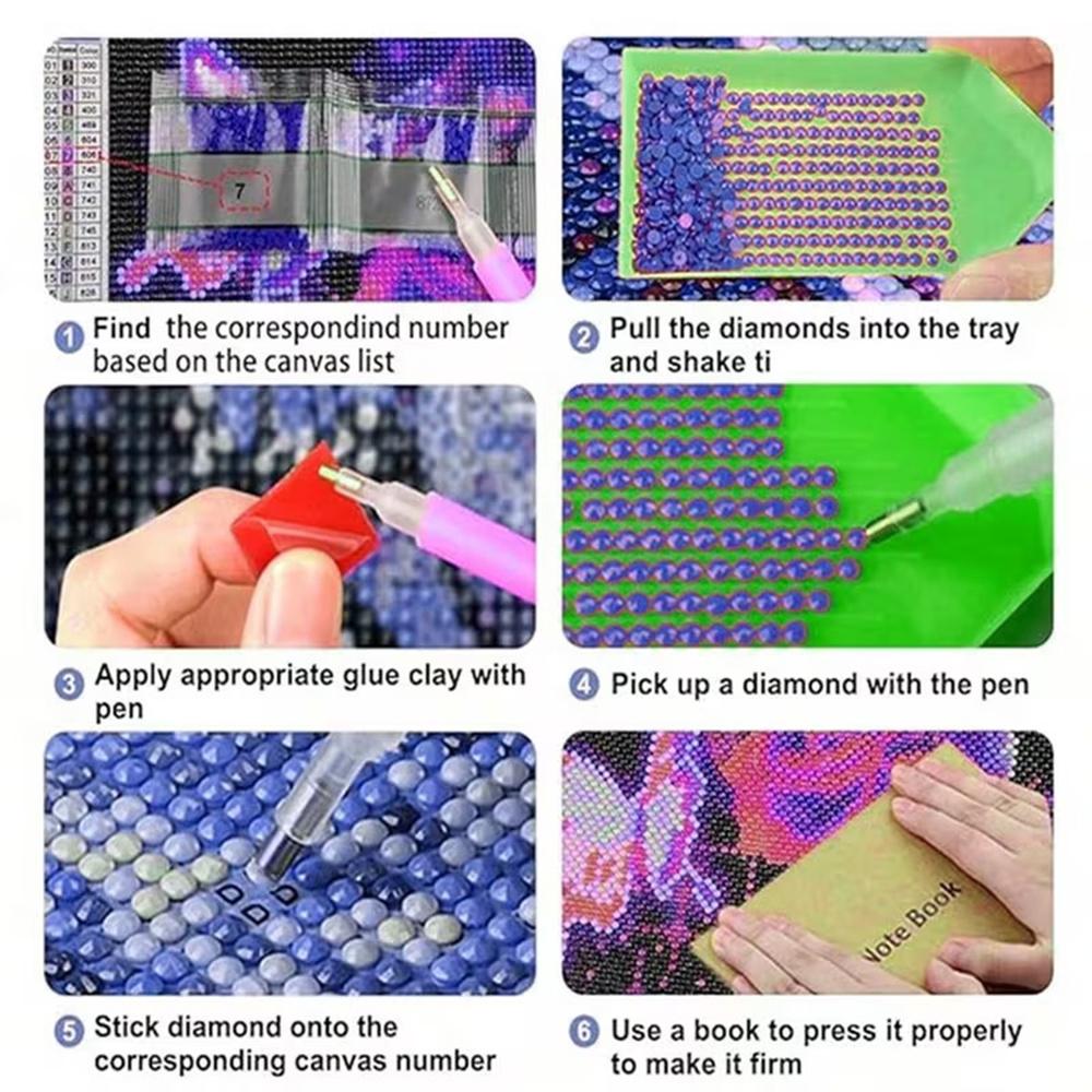 Cartoon Cute Gabbys 5D Round Diamond Painting Kit Diamond Embroidery Painting Rhinestones Mosaic Frameless Handwork Decoration Arts