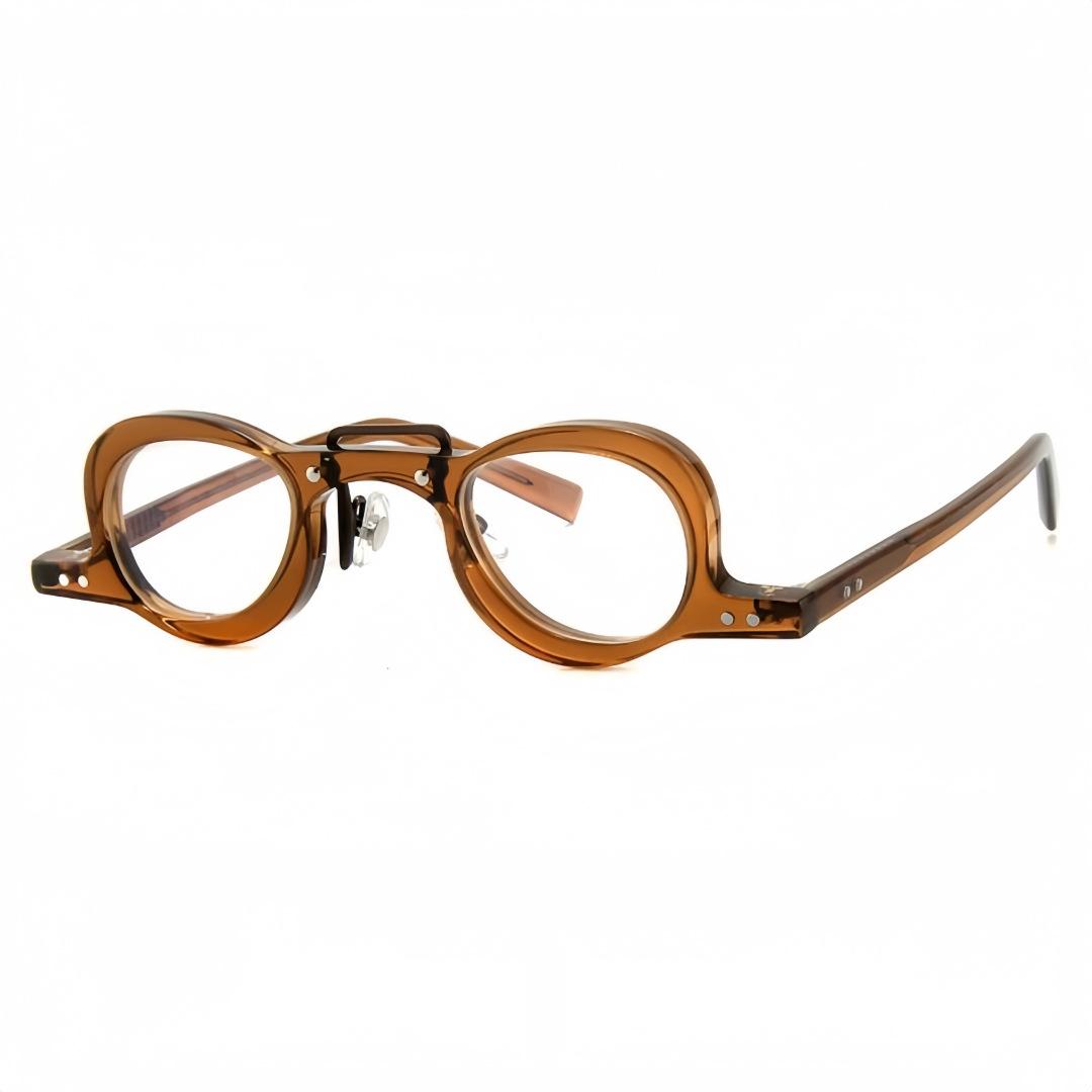 

High Quality Handmade Acetate Fashion Retro Man MultiColor Trend Hip-hop Eyewear Women Small Cat-Eye Casual Personalized Glasses
