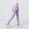Children's Clothing Summer Girl Sports Culottes Children's Quick-Drying Pure Color Leggings Kids Yoga Pants Skirt Mid Waist Pants