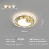 Moderne Runde LED Bescheidene Deckenleuchten für Schlafzimmer Küche Goldene Kristall-Kronleuchter Arbeitszimmer Badezimmer Deckenleuchter