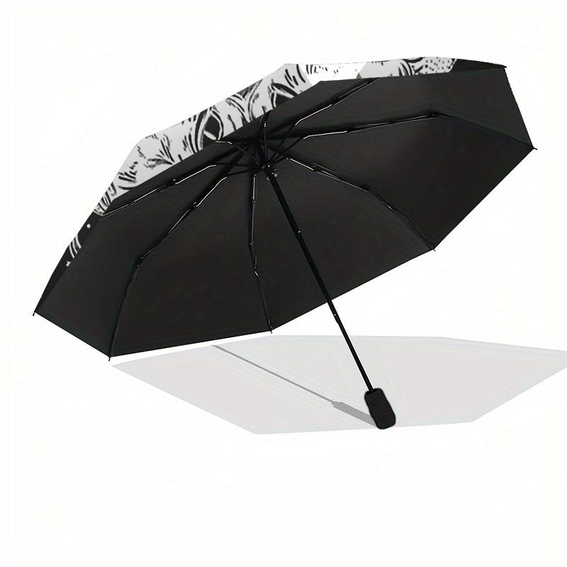 Cats Mandala Themed Eight Rib Automatic Folding Umbrella Is Suitable for Both Men and Women, Making It A Perfect Christmas and Valentine's D